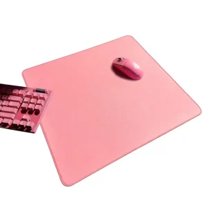 Hellfire X7 Solid Color Rubber Gaming Mouse Pad for FPS Water Resistant Fine Surface Neutral Style Pink Rectangular Large Size