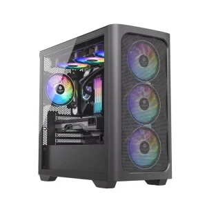 High Air Flow Mid Tower Steel Gamer Chassis M ATX Gaming CPU Cabinet with Custom Logo USB3.0 Game Computer Case