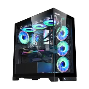 High Airflow ATX Computer Case Supports 360mm AIO Liquid Cooling 7 Expansion Slots RGB Gaming Chassis With Type C Port