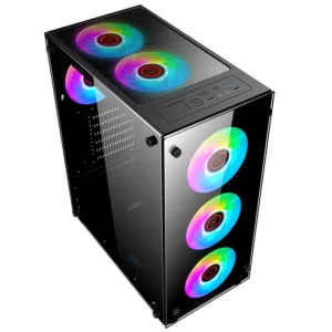 High Airflow Mid Tower Pc Gaming Complet Desktop Computer Pc Case for