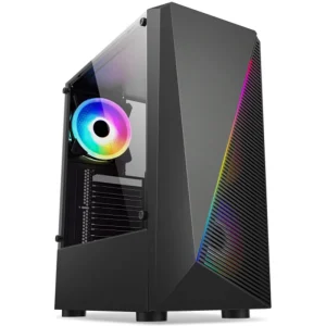 High Airflow Mid Tower Tempered Glass Fish tank Pc case Cubic Unique Pc case Support Fans