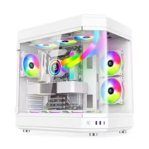 High End Mid Tower Aluminum Alloy Gaming Case PC Computer Cabinet Stock