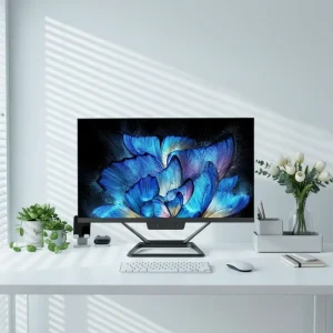 High Performance 23.8 Inch QHD Windows 10 Monoblock desktop computer for office complete set AIO PC