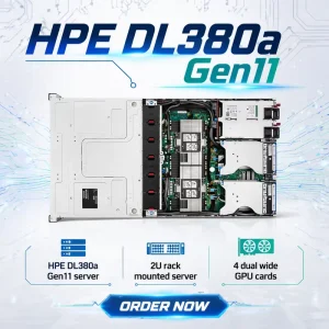 High Performance 5 Gen Intel Xeon Scalable Processor Hpe Proliant Dl380a Gen11 Server for Ai