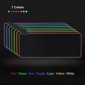 High Quality Anti slip Rubber Base USB Luminous Mouse Pads Customized Gaming LED Mouse Pads
