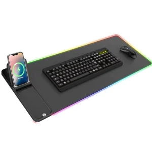 High Quality Computer Keyboard and Mouse Mat Large Wireless Charging Rgb Mouse Pad for Gaming