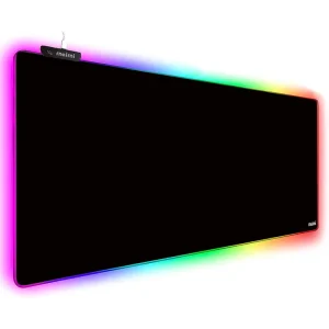 High Quality Large RGB Gaming Mouse Pad 4mm Thick Heated Rectangular Rubber Mousepad Custom Logo PC Sublimation Style