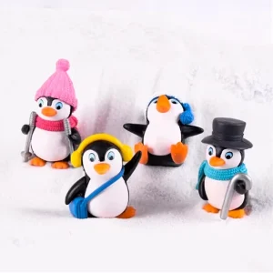 Home Decor Resin Winter Penguin Figurine Gift Sets