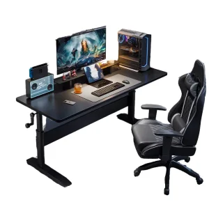 Home E-sports Set Liftable Computer Desk and Chair for Live Gaming and Work