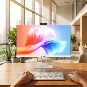 Home and Office Desktop 24 Inch AMD All in One Computers AIO PC 16GB DDR5 Ryzen5 6600H CHUWI for High End AIO