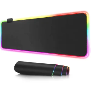 Hot Fine Edge Locked Esports Mouse Pad Factory OEM Game Light up Mouse Pad With RGB
