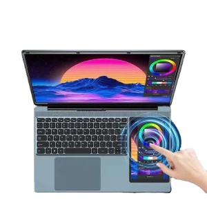 Hot Ready to Ship Dual Screen Laptop 15.6 + 7 Inch Win 11 16GB DDR4 RAM 2TB SSD for Online Teaching School Laptop Meeting