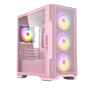 Hot Selling Factory Oem Custom Pink Micro Tower& ATX HD USB3.0 Matx Computer Case Tempered Glass for Gaming Pc case