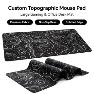Hot Selling Gaming Mous Pad High Quality Topographic Mouse Pad Waterproof Large Desk Pad Custom Minimalist Style Desk Mat