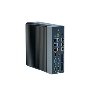 I5-8400 6-Core Fanless Industrial Mini PC with 6 RJ45, 16 DI, 16 DO, 2 DP, 1 VGA