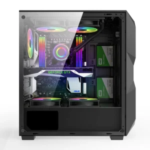 ITX ATX Computer Case 360 Cooler Big Jony-B Black PC Case