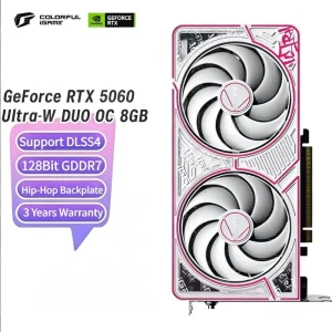In Stock New Colorful RTX 5060 Ti Ultra W DUO OC 16G GDDR6 128 Bit Fan PCIe4.0 Geforce Gaming Card Desktop GPU