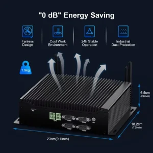 Industrial Computer Accessories Fanless Mini PC Core i7 10510U 16GB RAM 256GB SSD GPIO 4K 3xDisplay USB