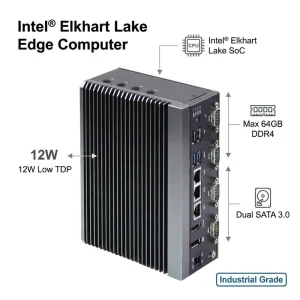 Industrial Computer Accessory Intel N97 i3 N305 Fanless Mini PC Windows 11 16GB Din Rail Embedded PC in Stock