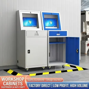 Industrial Computer Cabinet 1600x650x600mm 300kg Load Capacity 3-Point Locking System Wheel Accessory OEM/ODM/OBM