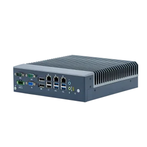 Industrial Edge Mini PC with I5-9400, 6 USB, 3 LAN, Fanless Rugged Design for Harsh Environments