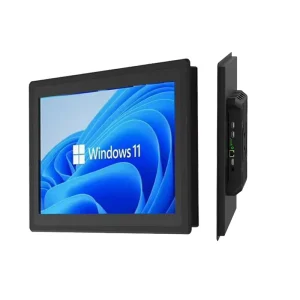 Industrial Embedded Computer Fanless All-in-One Panel PC with 10-Point Touch Screen Monitor Aluminum Alloy Frame
