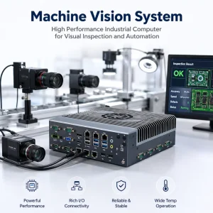 Industrial Embedded Mini PC with i5-12400 or i7-12700, Windows 11, 6 LAN Ports for Machine Vision