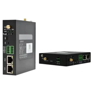 Industrial IoT Edge Gateway 4G Cellular Router, 6-48V Wide Voltage, IP40, VPN, Metal Housing