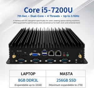 Industrial Mini PC with Intel Processor Multi RAM Support Wake on LAN Auto Power 4K HD VGA Windows 11 Pro