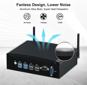 Industrial PC Win 11 Pro I5 Fanless Mini PC 16GB RAM 256GB SSD Core 2 RJ45 LAN 2 HD 4K Display Mini Desktop Computer Stock