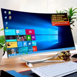 Intel All-in-one LCD Desktop Curved Screen PC with Dedicated Graphics for Business Office Home Use