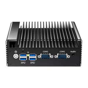 Intel Celeron N100 Industrial Quad-Core Mini PC with Serial Port, 2 Display Interfaces, 6 USB, DDR4, and Fanless Design