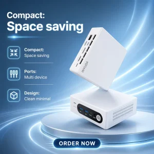 Intel Core N150 Mini Computer 32GB DDR4 512GB SSD USB3.2 Gigabit Ethernet Win11 4K Gaming Office Industrial Desktop