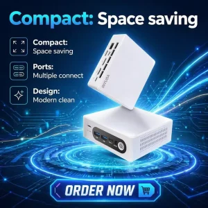 Intel N150 Small Form Factor Mini PC 32GB DDR4 512GB SSD USB3.2 Gigabit Ethernet Win11 4K Gaming Industrial Desktop