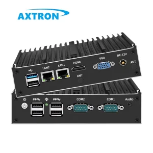 J1900 Industrial Embedded Fanless MINI Box PCs 2 LAN 6 USB 2 COM RS232 RS485 New with US EU Plugs