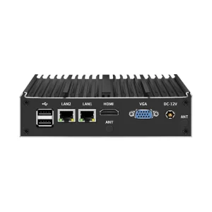 J6412 Industrial Fanless Mini PC 2 LAN 6 USB 2 COM Windows 11 DDR4 RAM US EU Plugs