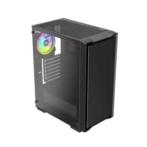 JNP Factory Direct Sale ATX 360mm Cooling Support Full Metal Panel Mid Tower Computer Case Gamer PCs Side Panel Window Stock