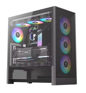 JNP G03 Airflow Focus RGB EATX ATX Full Tower Gaming Computer Case Gamer Chassis All Around Mesh Panels Water Cooling Support