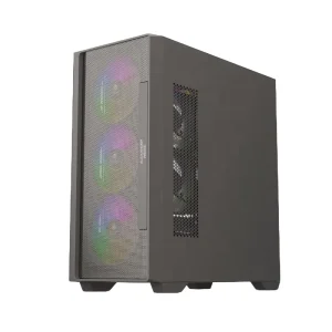 JNP K02 New Type Mesh Front Panel Aluminum Alloy Full Glass Side Panel EATX PC Gamer Case Full Tower for Gaming