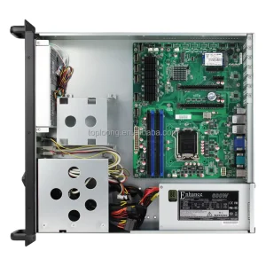 JZ2010 2U Industrial Computer Case Supports ATX 12″ X 9.6″ MB 2U or CRPS PSU 2 X 80mm Fans on Front for Industrial Control