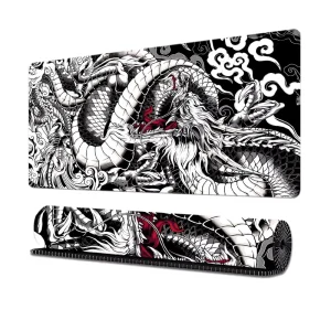 Japanese Dragon XXL Gaming Mouse Pad 900×400 or 700x300mm Speed Desk Mat with Anime Theme