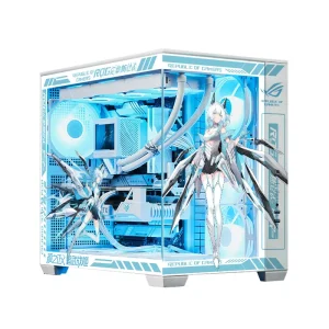 Joker Harley Quinn Design Pattern Custom Aluminum Alloy PC Case Dual Full Side Tempered Glass ATX Tower Gaming Computer