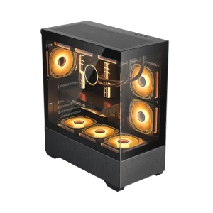 K04 Tool Less Design Computer Case Easy Installation PC Chassis for DIY Gamer