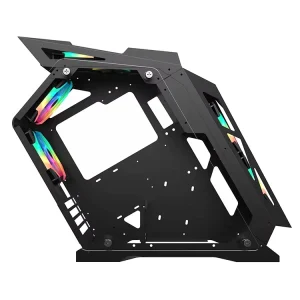 K1 Mid Tower Computer Case USB 1.0 HD Audio Port Tempered Glass for Gaming PCs