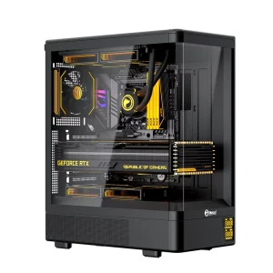 KINPOWER Pc Tower Case Gaming Tempered Glass Micro Atx Unique Design Mesh Pc Computer Case