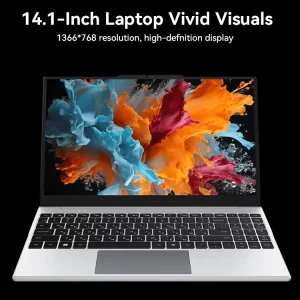 Laptop 14 Inch AMD A9 9400 Laptops Brand New Gaming Laptop for Students School Office Ultra Slim Portable Computer PC