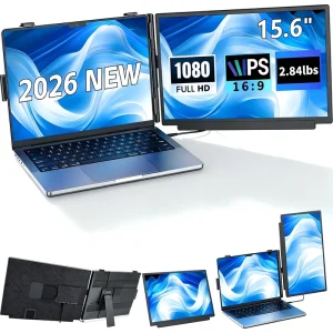 Laptop Screen Extender 15.6” FHD 1080P IPS Portable Travel Gaming Monitors Dual Screen Detachable Extended Monitor for PC Mac