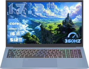 Laptops Brand New 17.3″ Laptop Business I5 1038GN7 2TB Win 11 High Refresh Fingerprint Unlock Student Gaming Computer