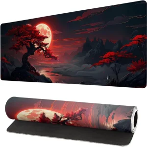 Large Anime Gaming Mouse Pad 80*30cm Waterproof Stitched Edges Non Slip Heat Transfer Stock Desk Mat Home Office