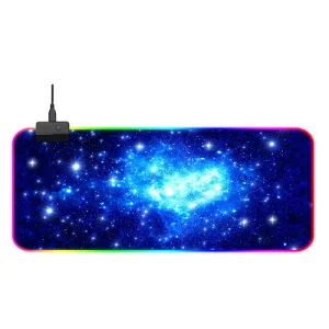 Large Custom RGB Waterproof Soft Non-Slip Rubber USB Gaming Mouse Pad Black